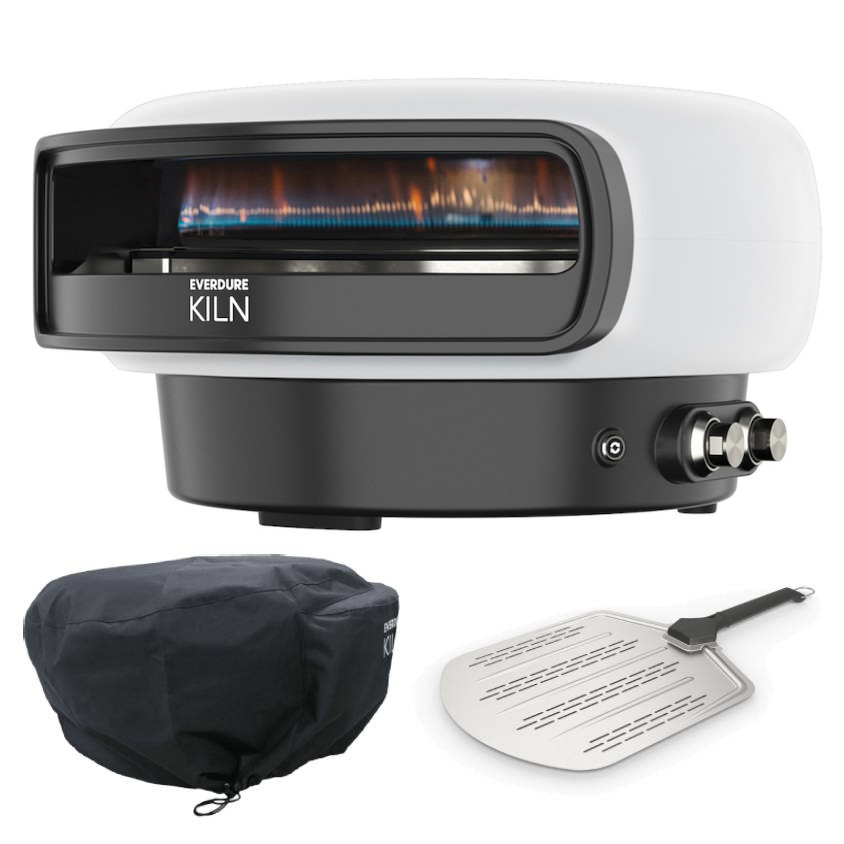 Everdure KILN Pizzaofen 2 Brenner rotierend stone mit Abdeckhaube und Heber