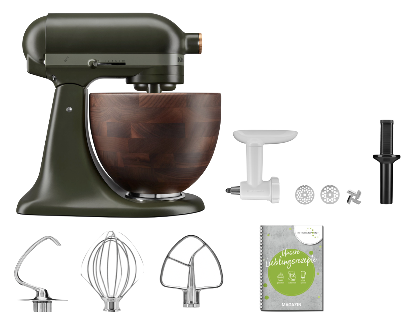 KitchenAid Küchenmaschine 180 Evergreen - Fleischwolf Set