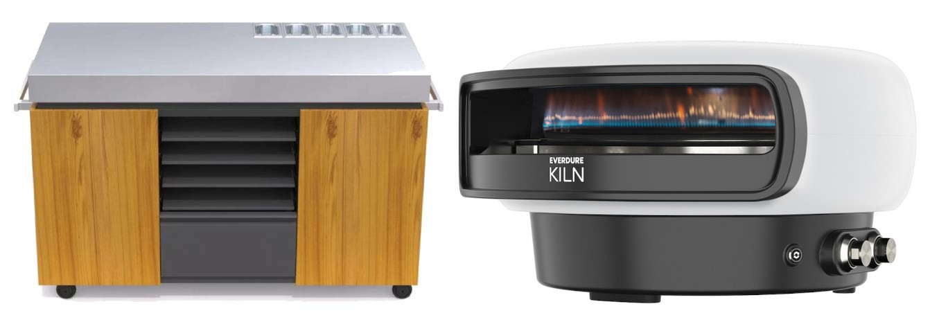 Everdure KILN Pizzaofen 2 Brenner rotierend stone mit Pizza Station