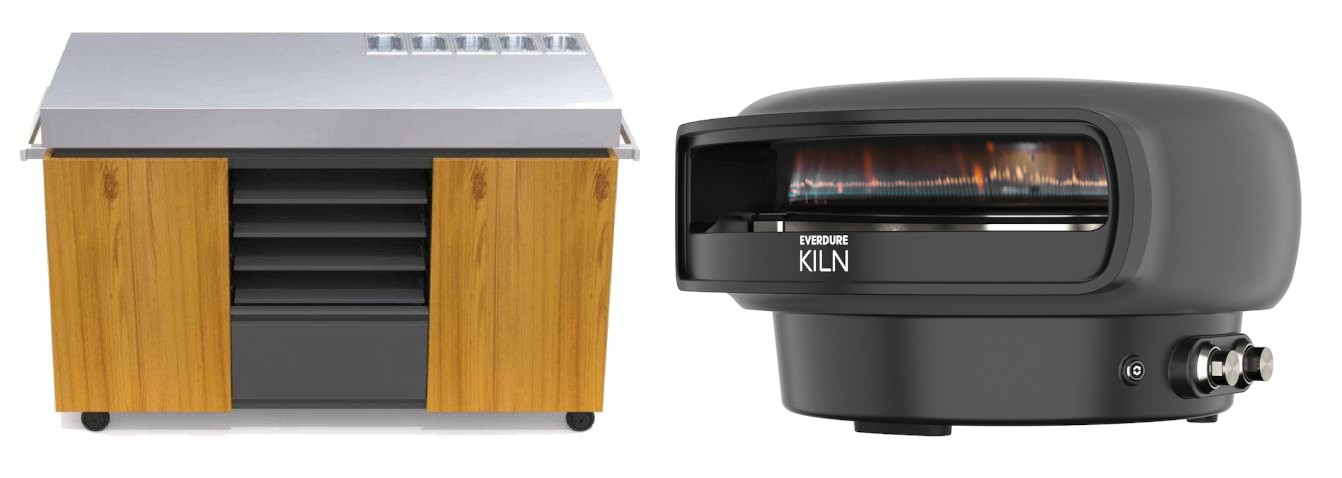 Everdure KILN Pizzaofen 2 Brenner rotierend graphite mit Pizza Station