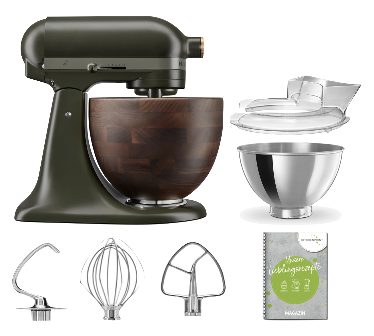 KitchenAid Küchenmaschine 180 Evergreen - Starter Set