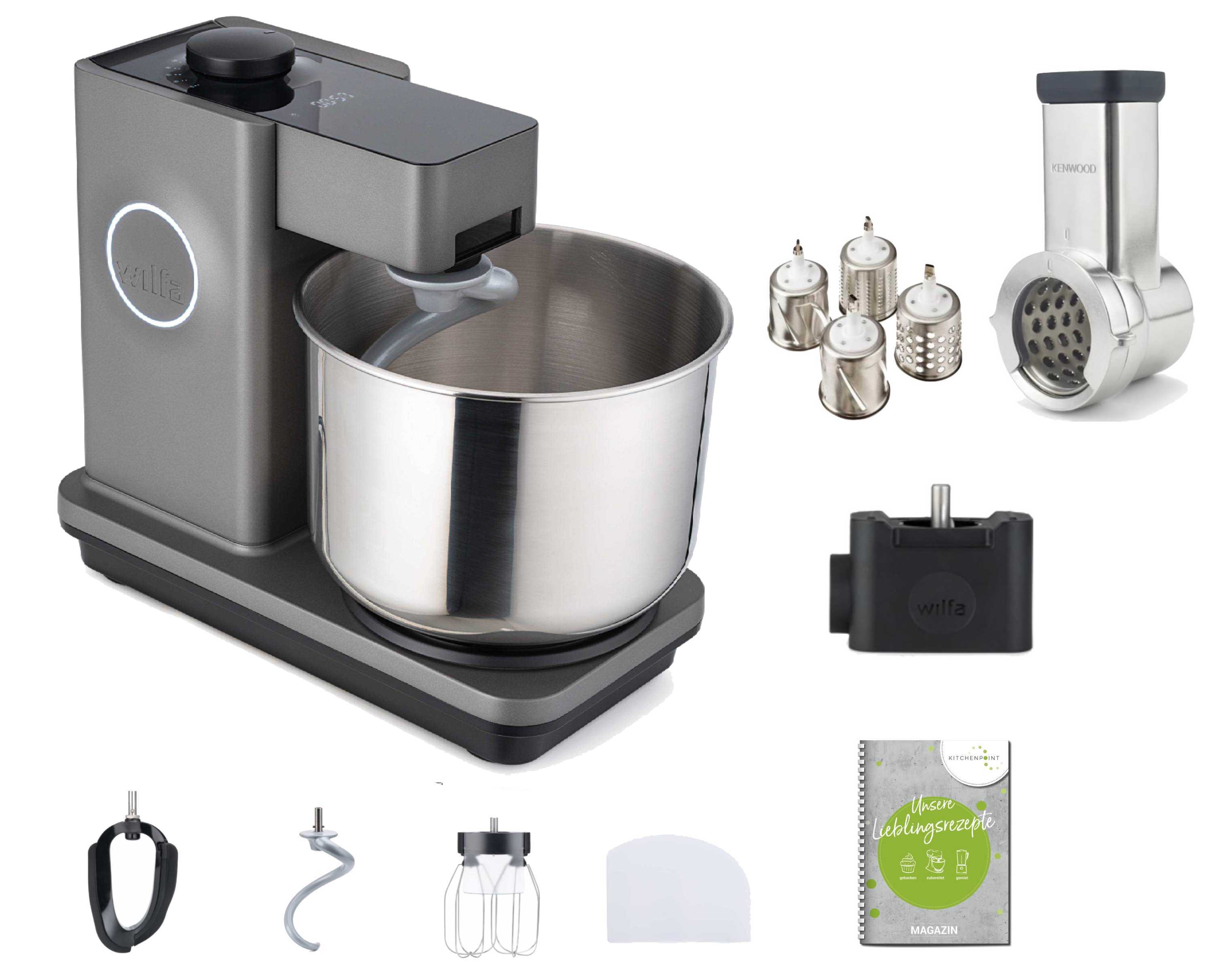 Wilfa Küchenmaschine Probaker Timer grau - Gemüse Set