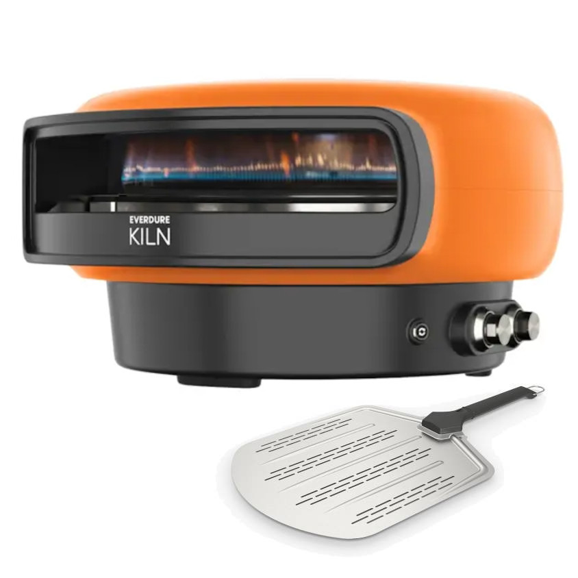 Everdure  KILN Pizzaofen 2 Brenner rotierend terracotta mit Pizzaschieber