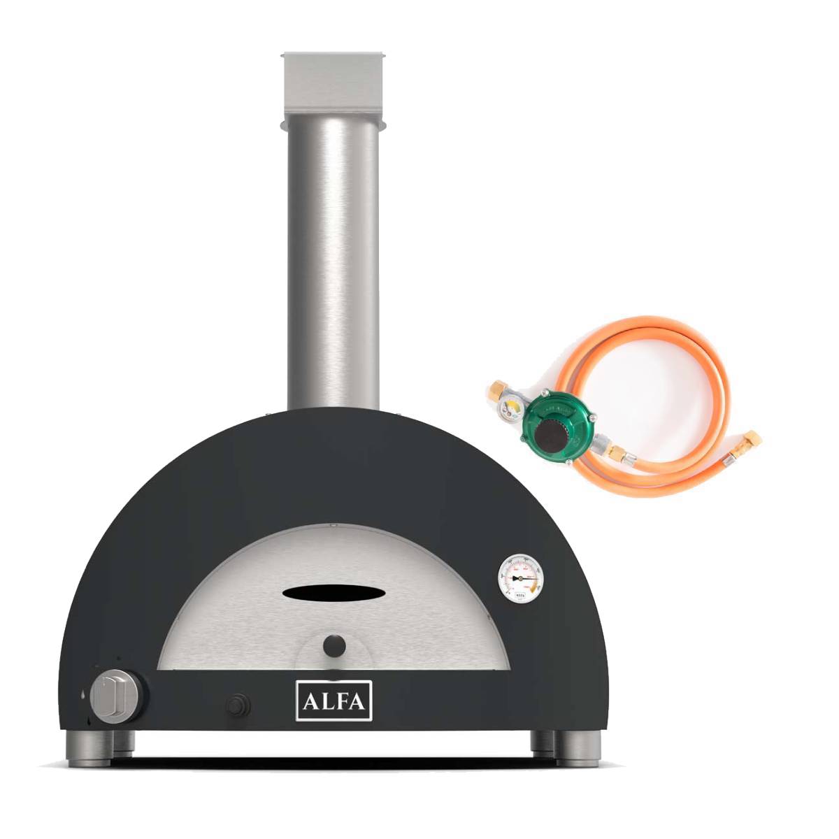 Alfa Moderno 1 Pizza Gas Schlauch Set - schiefer grau