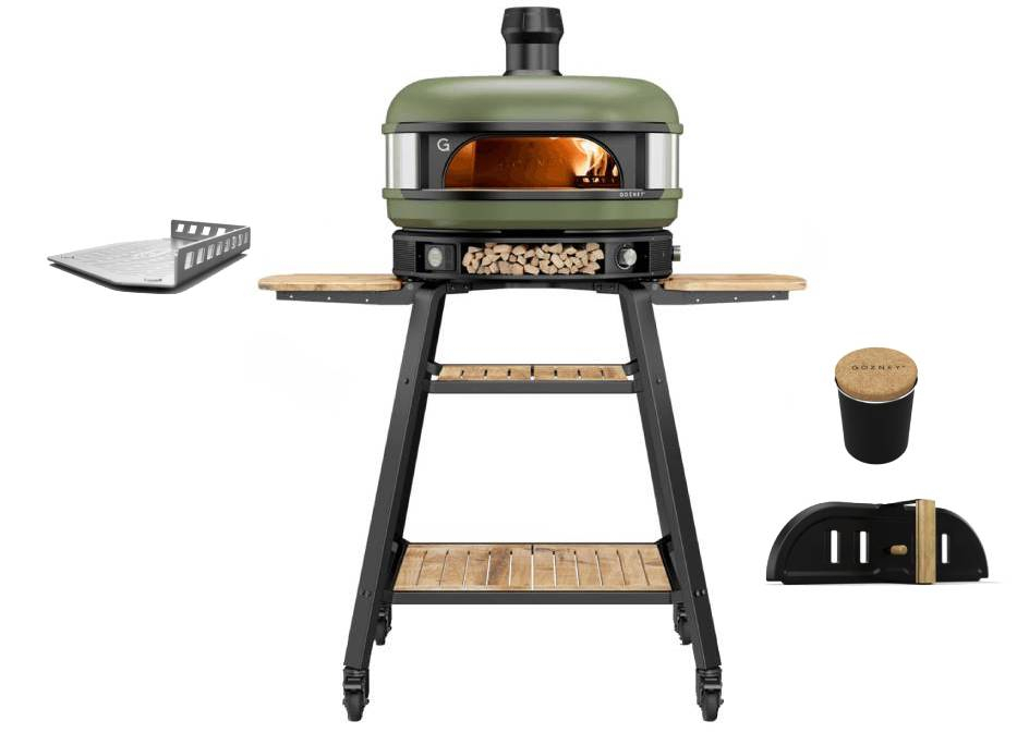 Gozney Dome Dual Fuel Olivgrün Brotback Set mit Gestell